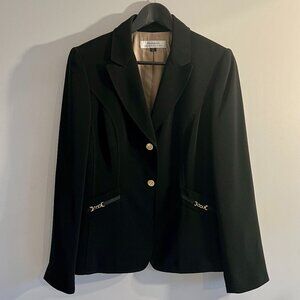 Tahari Arthur S. Levine Black Blazer with Gold Accents Size 8